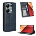 For Xiaomi Poco M6 Pro 4G Magnetic Buckle Retro Texture Leather Phone Case(Blue)