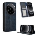 For Xiaomi 14 Ultra Magnetic Buckle Retro Texture Leather Phone Case(Blue)