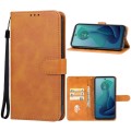 For Motorola Moto G 5G 2024 Leather Phone Case(Brown)