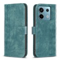 For Xiaomi Poco M6 Pro 4G Plaid Embossed Leather Phone Case(Green)