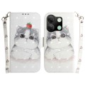 For Infinix Smart 7 HD 3D Colored Horizontal Flip Leather Phone Case(Cute Cat)