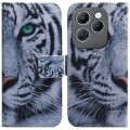 For Infinix Hot 40 / 40 Pro Coloured Drawing Flip Leather Phone Case(Tiger)