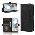 For Motorola Moto G34 5G Skin Feel Calf Texture Card Slots Leather Phone Case(Black)