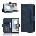 For Motorola Moto G34 5G Skin Feel Calf Texture Card Slots Leather Phone Case(Blue)