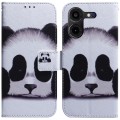 For Tecno Pova 5 Pro Coloured Drawing Flip Leather Phone Case(Panda)