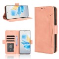 For Honor 100 5G Skin Feel Calf Texture Card Slots Leather Phone Case(Pink)