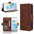 For Honor 100 5G Skin Feel Calf Texture Card Slots Leather Phone Case(Brown)