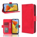 For Samsung Galaxy M54 5G Skin Feel Calf Texture Card Slots Leather Phone Case(Red)