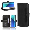 For Xiaomi Redmi Note 13 4G Skin Feel Calf Texture Card Slots Leather Phone Case(Black)