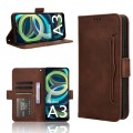 For Xiaomi Poco C61 / Redmi A3 Skin Feel Calf Texture Card Slots Leather Phone Case(Brown)
