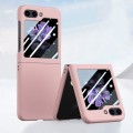 For Samsung Galaxy Z Flip5 Fuel Injection Integrated PC Skin Feel Phone Case(Pink)