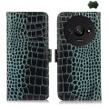 For Xiaomi Redmi A3 Crocodile Top Layer Cowhide Leather Phone Case(Green)