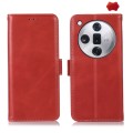 For OPPO Find X7 Crazy Horse Top Layer Cowhide Leather Phone Case(Red)