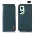 For OPPO Reno11 5G Global KHAZNEH Nappa Top Layer Cowhide Leather Phone Case(Green)