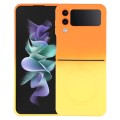 For Samsung Galaxy Z Flip3 5G Liquid TPU Silicone Gradient MagSafe Phone Case(Orange Yellow)