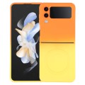 For Samsung Galaxy Z Flip4 Liquid TPU Silicone Gradient MagSafe Phone Case(Orange Yellow)