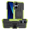 For Xiaomi Poco C65 Tire Texture TPU + PC Phone Case with Holder(Green)