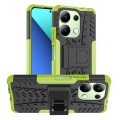 For Xiaomi Redmi Note 13 4G Tire Texture TPU + PC Phone Case with Holder(Green)