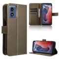 For Motorola Moto G Play 4G 2024 Diamond Texture Leather Phone Case(Brown)
