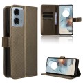 For Motorola Moto G Power 5G 2024 Diamond Texture Leather Phone Case(Brown)