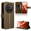 For Realme Narzo 70 Pro 5G Diamond Texture Leather Phone Case(Brown)