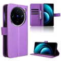 For vivo X100 5G Diamond Texture Leather Phone Case(Purple)
