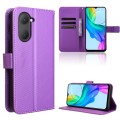 For vivo Y03 4G Diamond Texture Leather Phone Case(Purple)