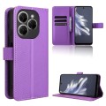 For Tecno Spark 20 Pro 4G Diamond Texture Leather Phone Case(Purple)