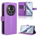 For Honor Magic6 Pro Diamond Texture Leather Phone Case(Purple)