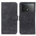 For Xiaomi Poco F6 Pro KHAZNEH Retro Texture Flip Leather Phone Case(Black)