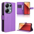 For Xiaomi Poco M6 Pro 4G Diamond Texture Leather Phone Case(Purple)