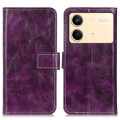For Xiaomi Redmi Note 13R Pro Retro Crazy Horse Texture Leather Phone Case(Purple)