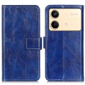 For Xiaomi Redmi Note 13R Pro Retro Crazy Horse Texture Leather Phone Case(Blue)