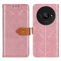 For Xiaomi Redmi A3 European Floral Embossed Leather Phone Case(Pink)
