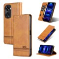 For Huawei nova 11 SE AZNS Magnetic Calf Texture Flip Leather Phone Case(Light Brown)