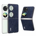 For Huawei Pocket 2 ABEEL Retro Litchi Texture PU Phone Case(Blue)