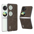 For Huawei P60 Pocket ABEEL Dream Litchi Texture PU Phone Case(Khaki)