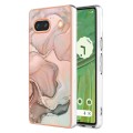 For Google Pixel 7a Electroplating Marble Dual-side IMD Phone Case(Rose Gold 015)