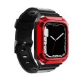 Armor Case Integrated TPU Watch Band For Apple Watch 8 45mm(Red)