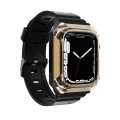 Armor Case Integrated TPU Watch Band For Apple Watch 6 40mm(Gold)