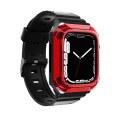 Armor Case Integrated TPU Watch Band For Apple Watch 6 44mm(Red)