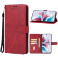 For OPPO Reno11 F Leather Phone Case(Red)
