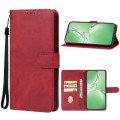 For OPPO K12 Leather Phone Case(Red)