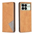For Xiaomi Redmi K70 / K70 Pro Rhombus Texture Magnetic Leather Phone Case(Yellow)