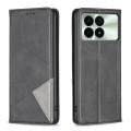 For Xiaomi Redmi K70 / K70 Pro Rhombus Texture Magnetic Leather Phone Case(Black)
