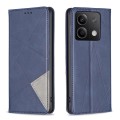 For Xiaomi Redmi Note 13 4G Global Rhombus Texture Magnetic Leather Phone Case(Blue)