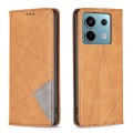 For Xiaomi Redmi Note 13 Pro 4G Global Rhombus Texture Magnetic Leather Phone Case(Yellow)