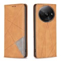 For Xiaomi Redmi A3 Rhombus Texture Magnetic Leather Phone Case(Yellow)