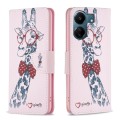 For Xiaomi Redmi 13C Colored Drawing Pattern Leather Phone Case(Deer)