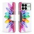 For Xiaomi Redmi K70 / K70 Pro Colored Drawing Pattern Leather Phone Case(Sun Flower)